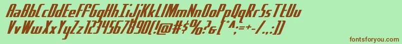 Hydrosquadexpand Font – Brown Fonts on Green Background