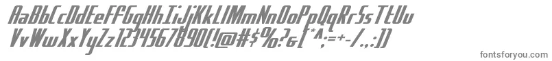 フォントHydrosquadexpand – 白い背景に灰色の文字