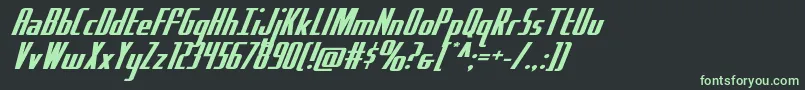 Hydrosquadexpand Font – Green Fonts on Black Background