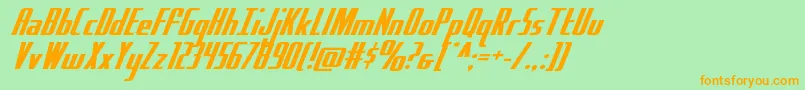 Hydrosquadexpand Font – Orange Fonts on Green Background