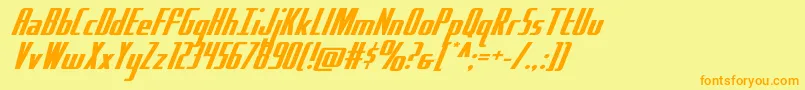 Hydrosquadexpand Font – Orange Fonts on Yellow Background