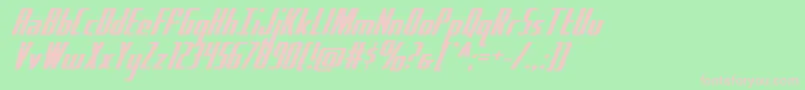 Hydrosquadexpand Font – Pink Fonts on Green Background