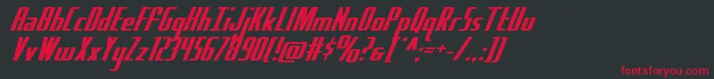 Hydrosquadexpand Font – Red Fonts on Black Background