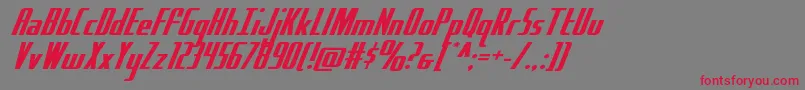 Hydrosquadexpand Font – Red Fonts on Gray Background