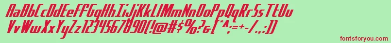 Hydrosquadexpand Font – Red Fonts on Green Background