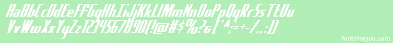 フォントHydrosquadexpand – 緑の背景に白い文字