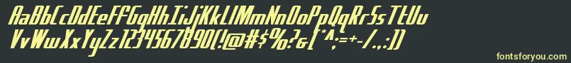 Hydrosquadexpand Font – Yellow Fonts on Black Background
