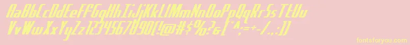 Hydrosquadexpand Font – Yellow Fonts on Pink Background