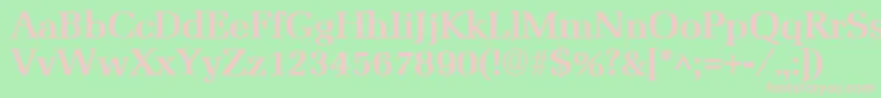 MarseilleBold Font – Pink Fonts on Green Background