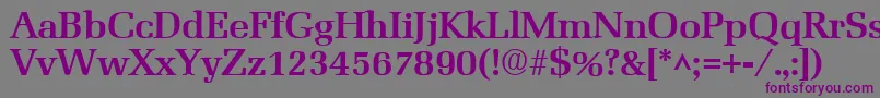 フォントMarseilleBold – 紫色のフォント、灰色の背景