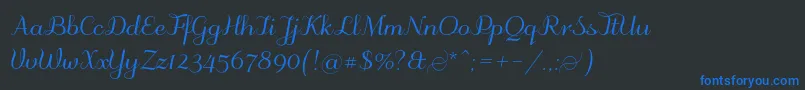 Odstemplik Font – Blue Fonts on Black Background