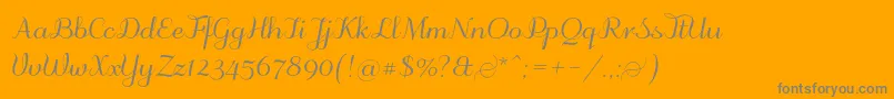 Odstemplik Font – Gray Fonts on Orange Background