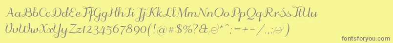 Odstemplik Font – Gray Fonts on Yellow Background