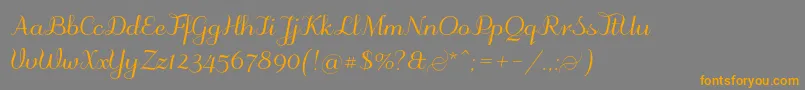 Odstemplik Font – Orange Fonts on Gray Background