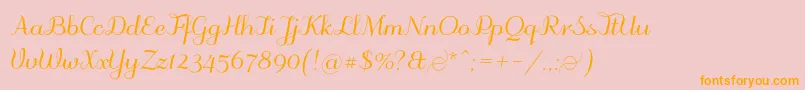 Odstemplik Font – Orange Fonts on Pink Background