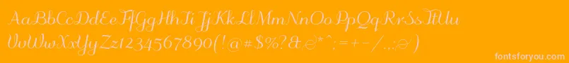 Odstemplik Font – Pink Fonts on Orange Background