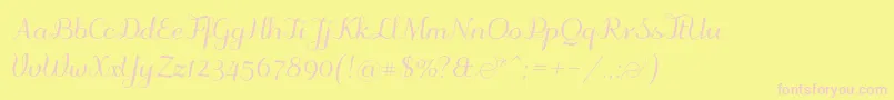 Odstemplik Font – Pink Fonts on Yellow Background