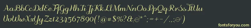 Odstemplik Font – Yellow Fonts on Black Background