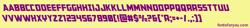 Buchananleft Font – Purple Fonts on Yellow Background