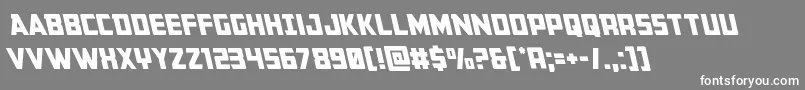 Buchananleft-Schriftart – Weiße Schriften auf grauem Hintergrund