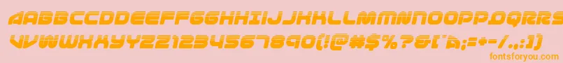 1stenterpriseshalfital Font – Orange Fonts on Pink Background