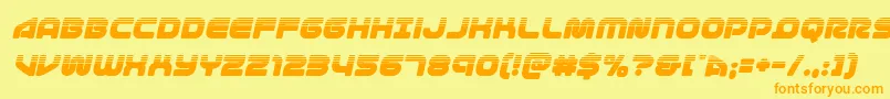 1stenterpriseshalfital Font – Orange Fonts on Yellow Background