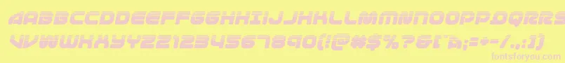 1stenterpriseshalfital Font – Pink Fonts on Yellow Background
