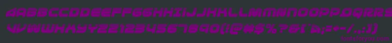 1stenterpriseshalfital Font – Purple Fonts on Black Background