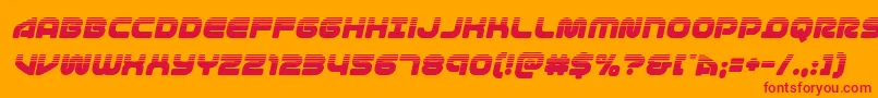 フォント1stenterpriseshalfital – オレンジの背景に赤い文字