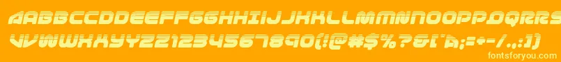 1stenterpriseshalfital Font – Yellow Fonts on Orange Background