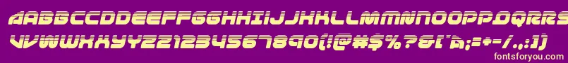 1stenterpriseshalfital Font – Yellow Fonts on Purple Background