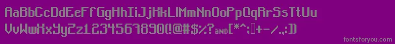 フォントBugsmirc05 – 紫の背景に灰色の文字