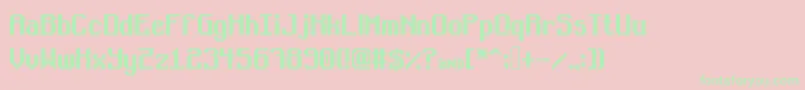 Bugsmirc05 Font – Green Fonts on Pink Background