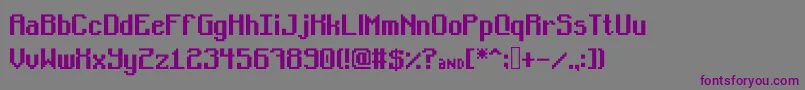 Шрифт Bugsmirc05 – фиолетовые шрифты на сером фоне