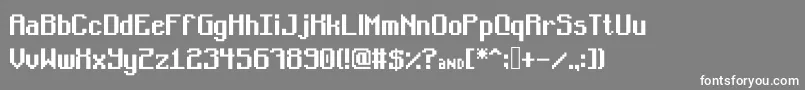 Bugsmirc05 Font – White Fonts on Gray Background