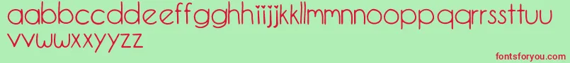 EllieMaeDemoDemo Font – Red Fonts on Green Background