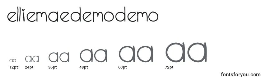 Размеры шрифта EllieMaeDemoDemo