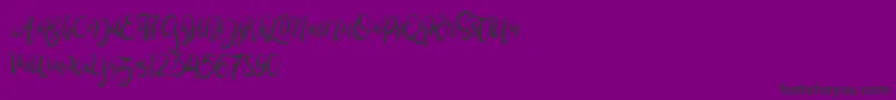 BrushgyoPersonalUse Font – Black Fonts on Purple Background