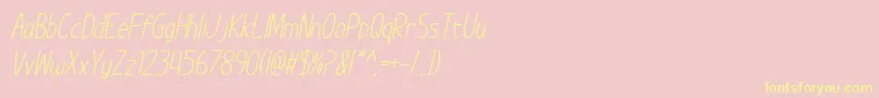 fuente ImWunderlandItalic – Fuentes Amarillas Sobre Fondo Rosa
