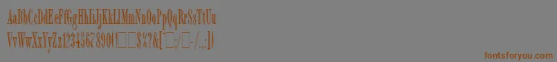 BordeauxDisplayLetPlain.1.0 Font – Brown Fonts on Gray Background