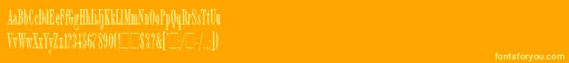 BordeauxDisplayLetPlain.1.0 Font – Yellow Fonts on Orange Background