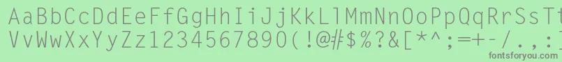 フォントLettergothicstd – 緑の背景に灰色の文字