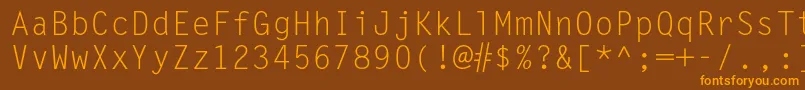 Lettergothicstd Font – Orange Fonts on Brown Background