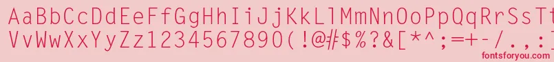 Lettergothicstd Font – Red Fonts on Pink Background