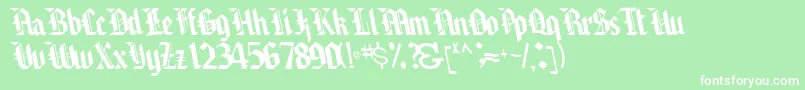 BrawnyRegular Font – White Fonts on Green Background