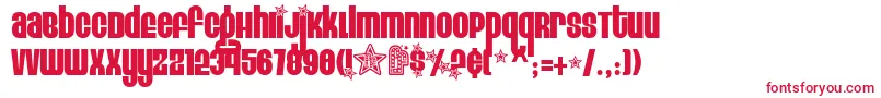 Eight Font – Red Fonts on White Background