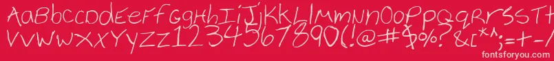 Vielkalahizo Font – Pink Fonts on Red Background