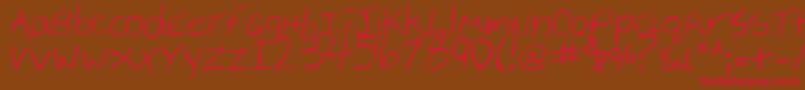 Vielkalahizo Font – Red Fonts on Brown Background