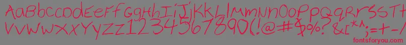 Vielkalahizo Font – Red Fonts on Gray Background