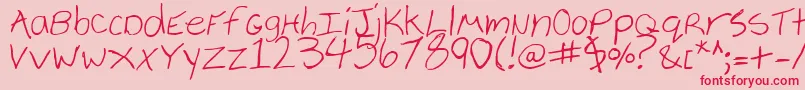 Vielkalahizo Font – Red Fonts on Pink Background